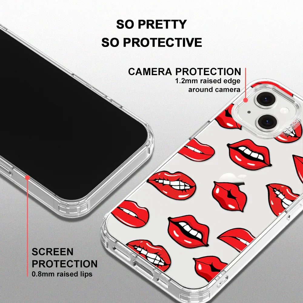 Hot Lips Phone Case - iPhone 14 Plus Case  MOSNOVO