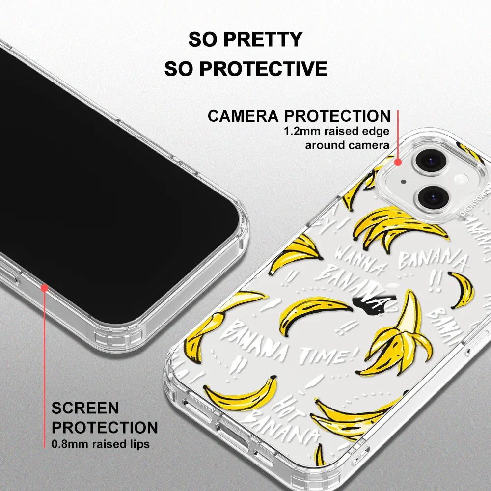 Banana Banana Phone Case - iPhone 14 Plus Case Clear