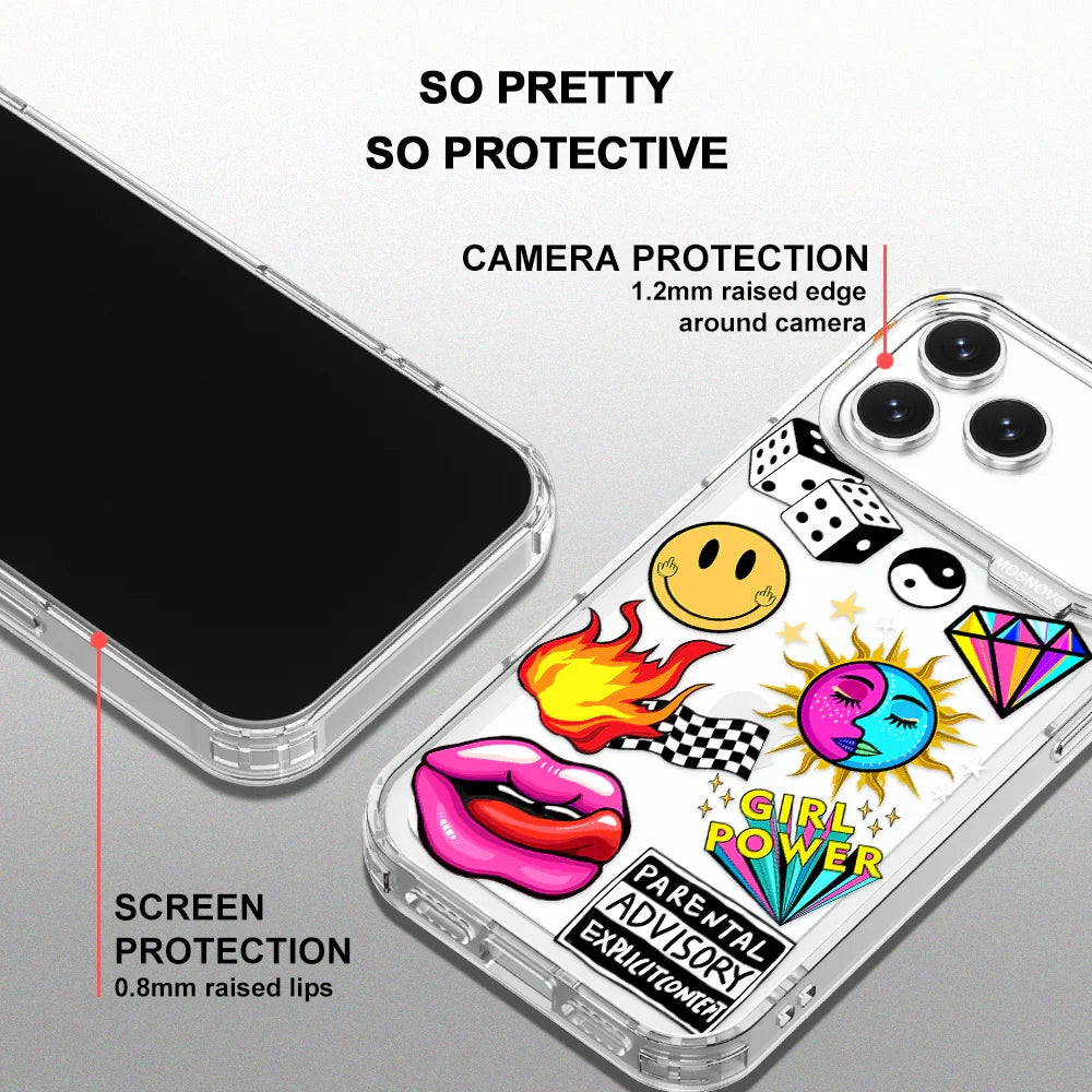 Funky Stickers Phone Case - iPhone 17 Pro Max Case – MOSNOVO