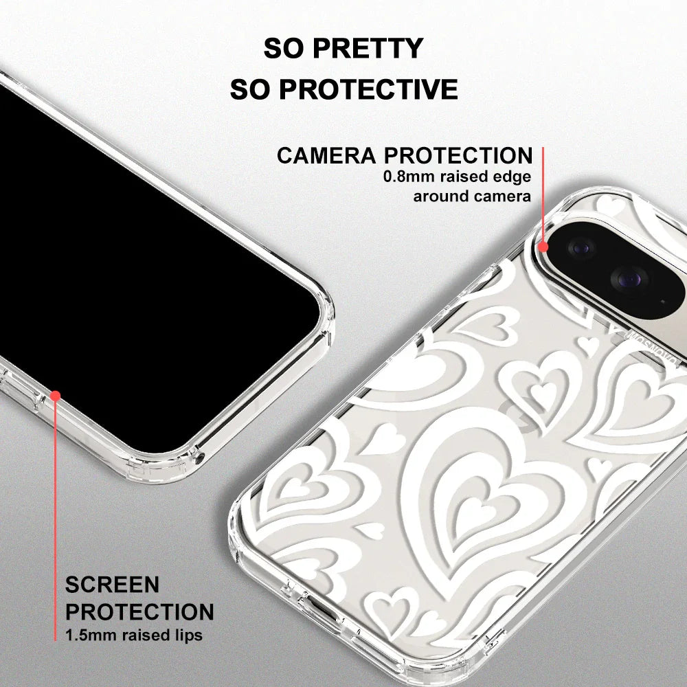 Twist Heart Phone Case - Google Pixel 9 Case Clear