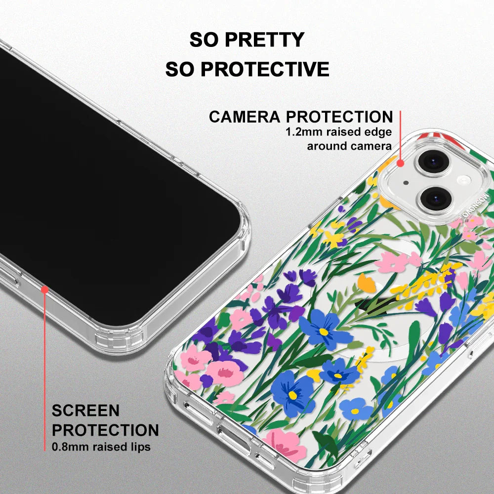 Spring Flower Phone Case - iPhone 13 Case Clear With MagSafe