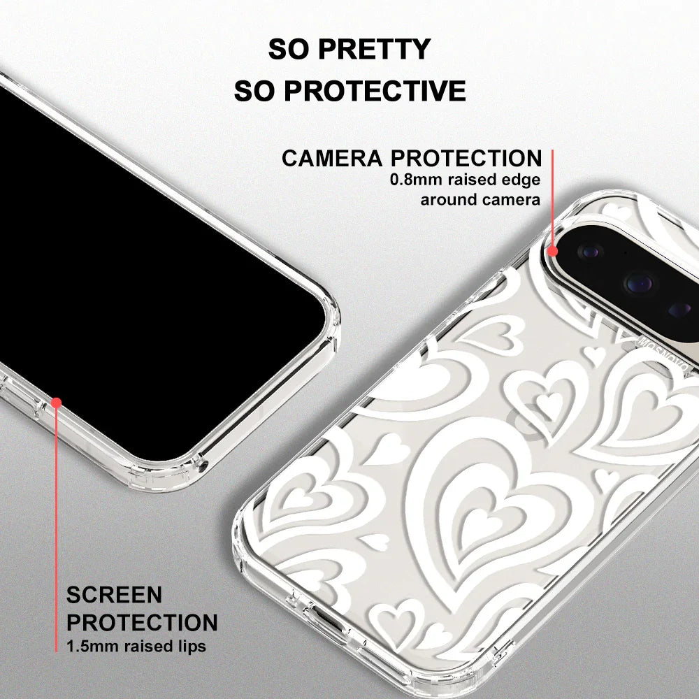 Twist Heart Phone Case - Google Pixel 9 Pro XL Case Clear
