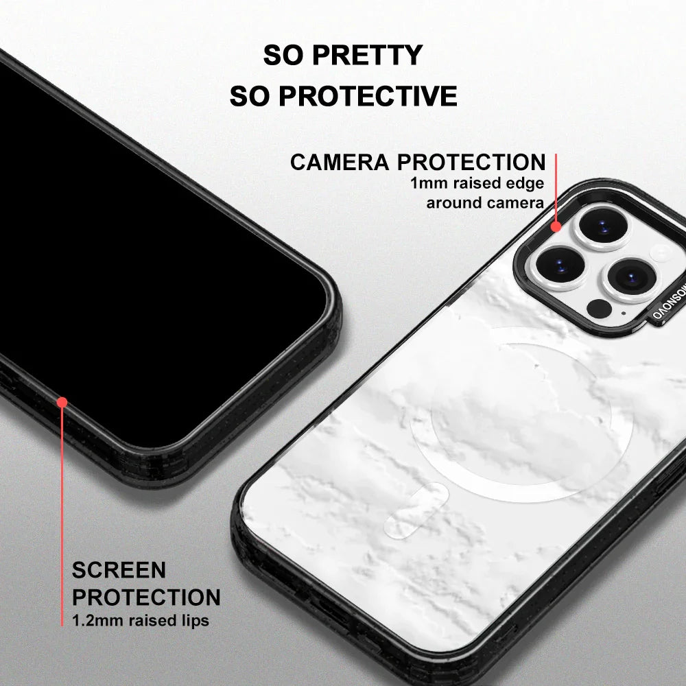 Cloud Phone Case - iPhone 13 Pro Case Clear Black ShockStone With MagSafe