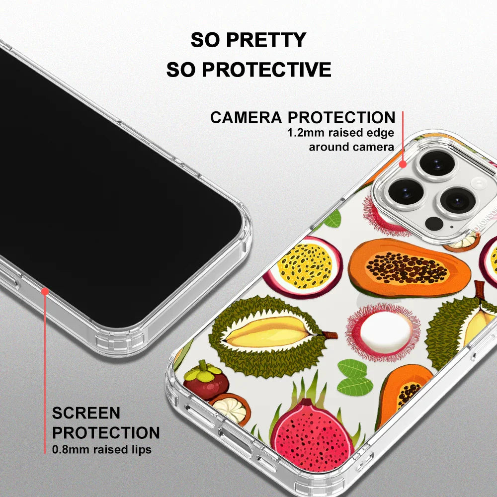 Tropical Fruits Phone Case - iPhone 15 Pro Max Case Clear