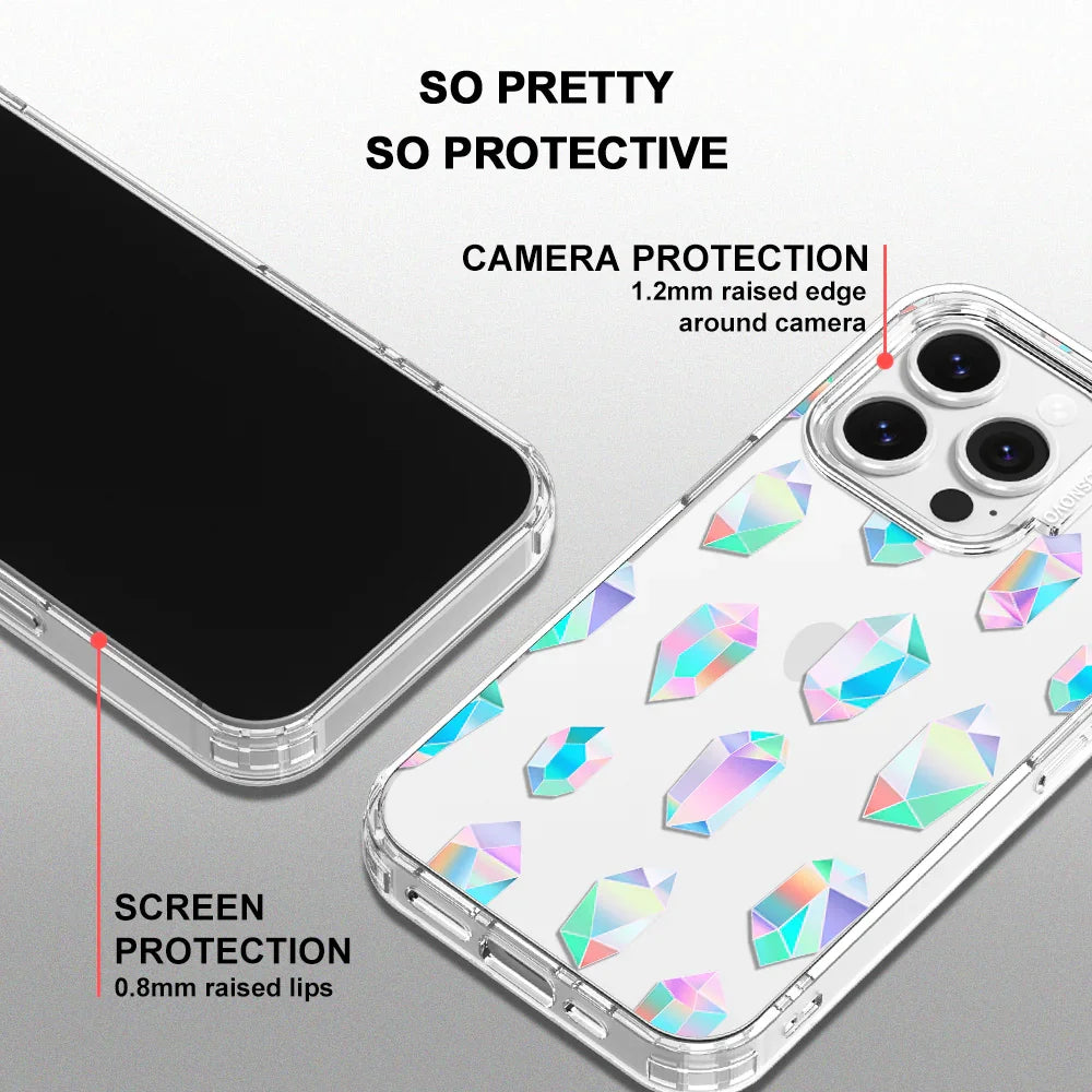 Crystal Gradient Diamond Phone Case - iPhone 14 Pro Case Clear