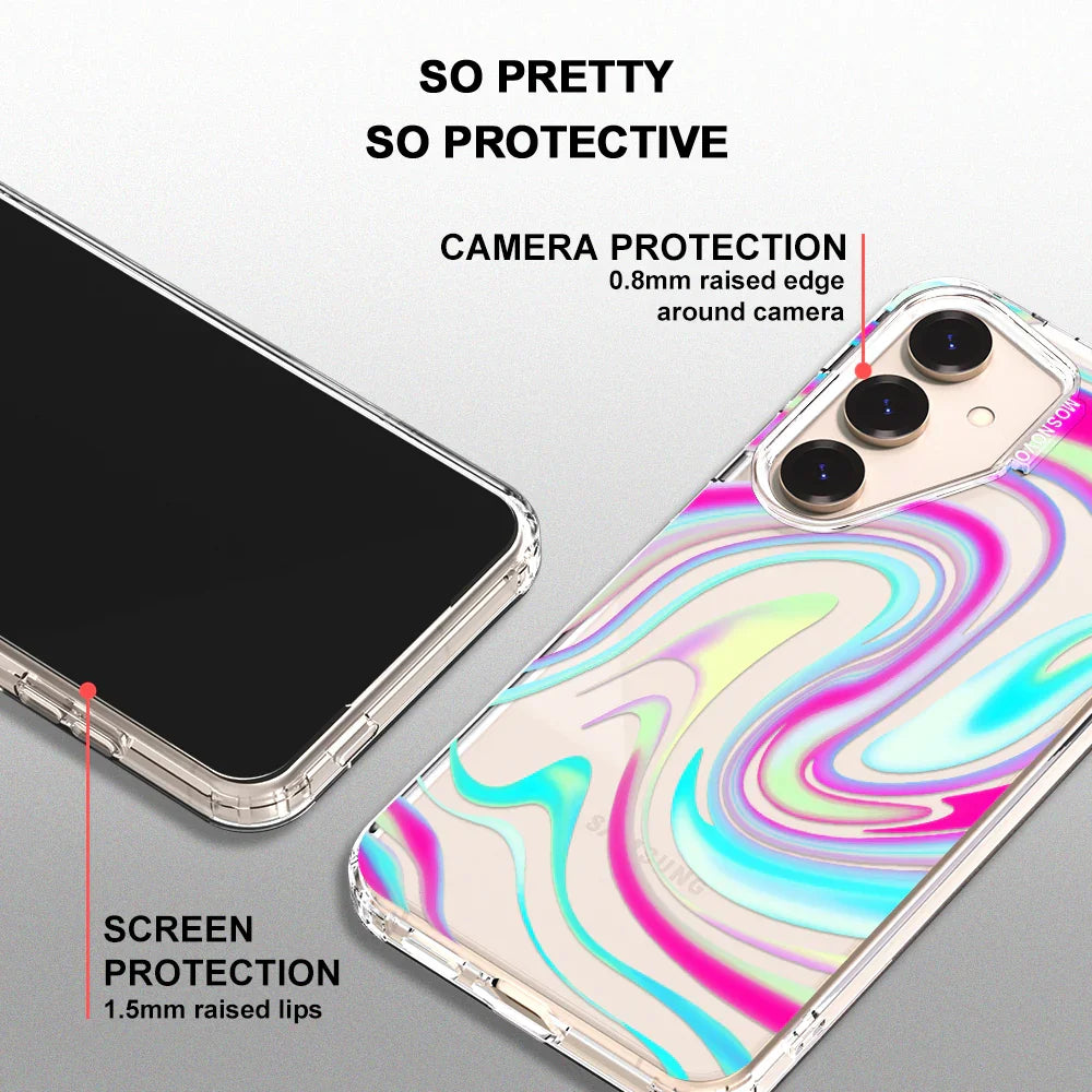 Psychedelic Swirls Phone Case - Samsung Galaxy S24 Plus Case Clear