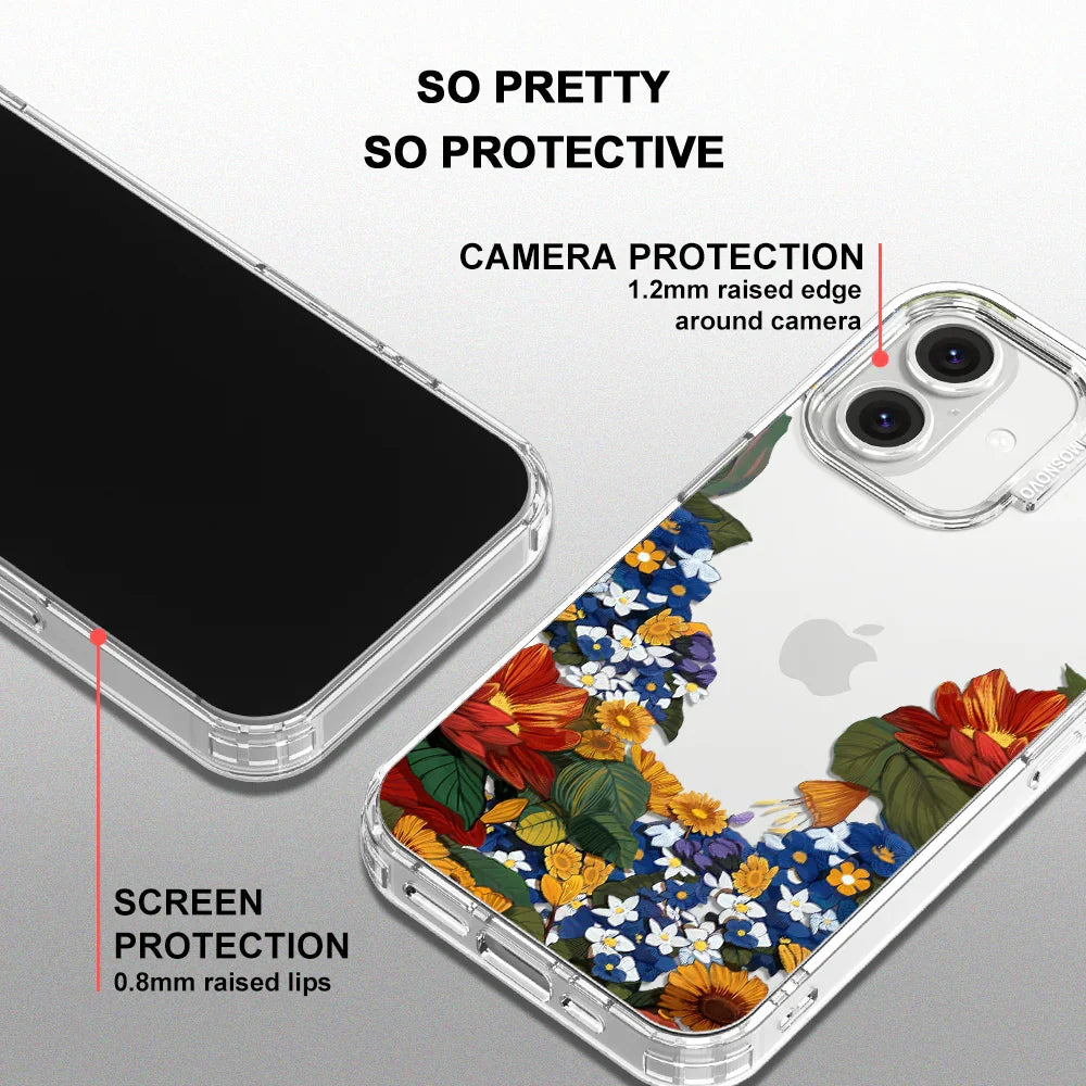 Floral Garden Phone Case - iPhone 16 Plus Case Clear