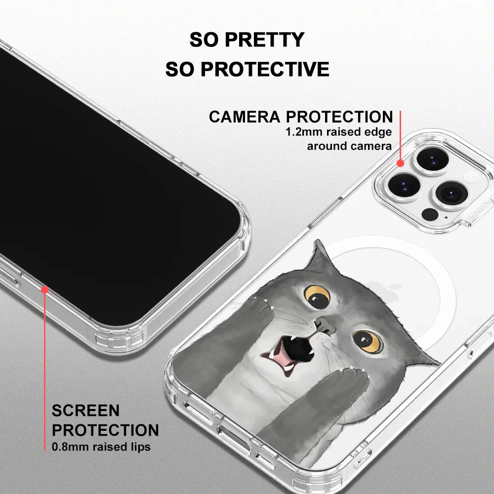 OMG Cat Phone Case - iPhone 13 Pro Max Case Clear With MagSafe