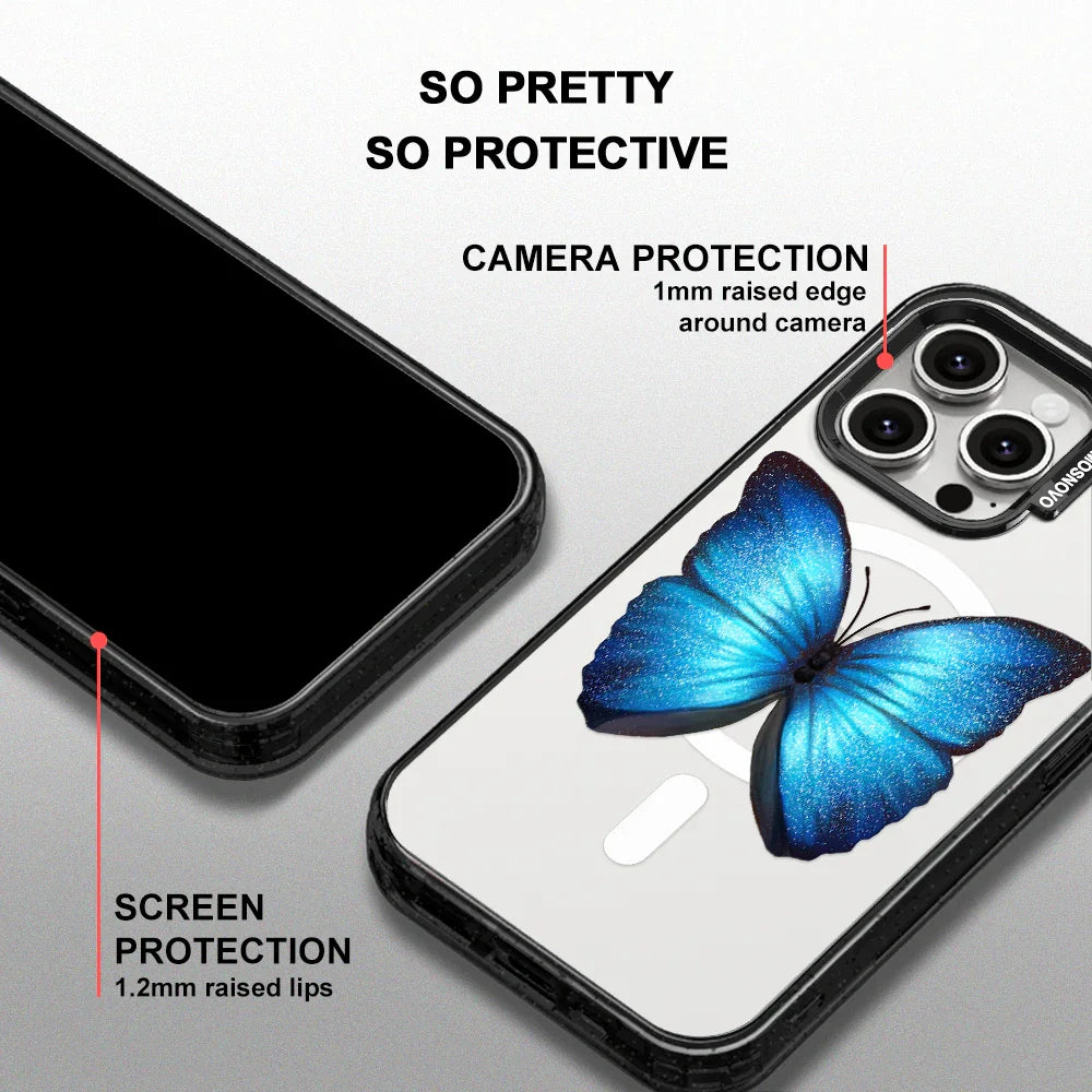 Morphidae Phone Case - iPhone 15 Pro Max Case Clear Black ShockStone With MagSafe