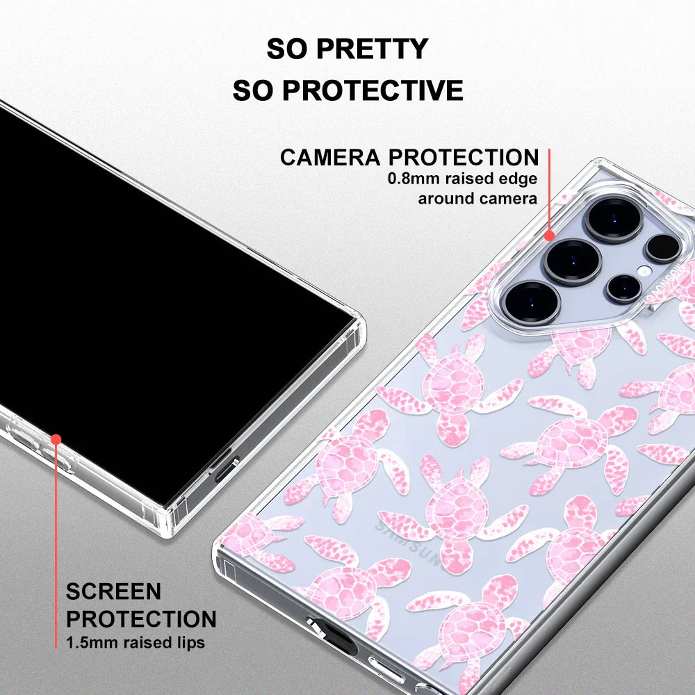 Pink Turtle Phone Case - Samsung Galaxy S24 Ultra Case