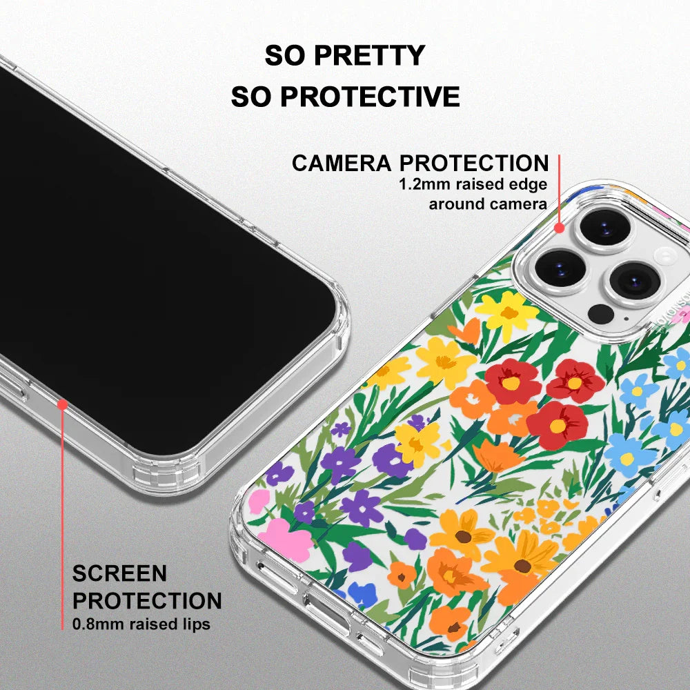 Spring Botanical Flower Floral Phone Case - iPhone 16 Pro Case Clear
