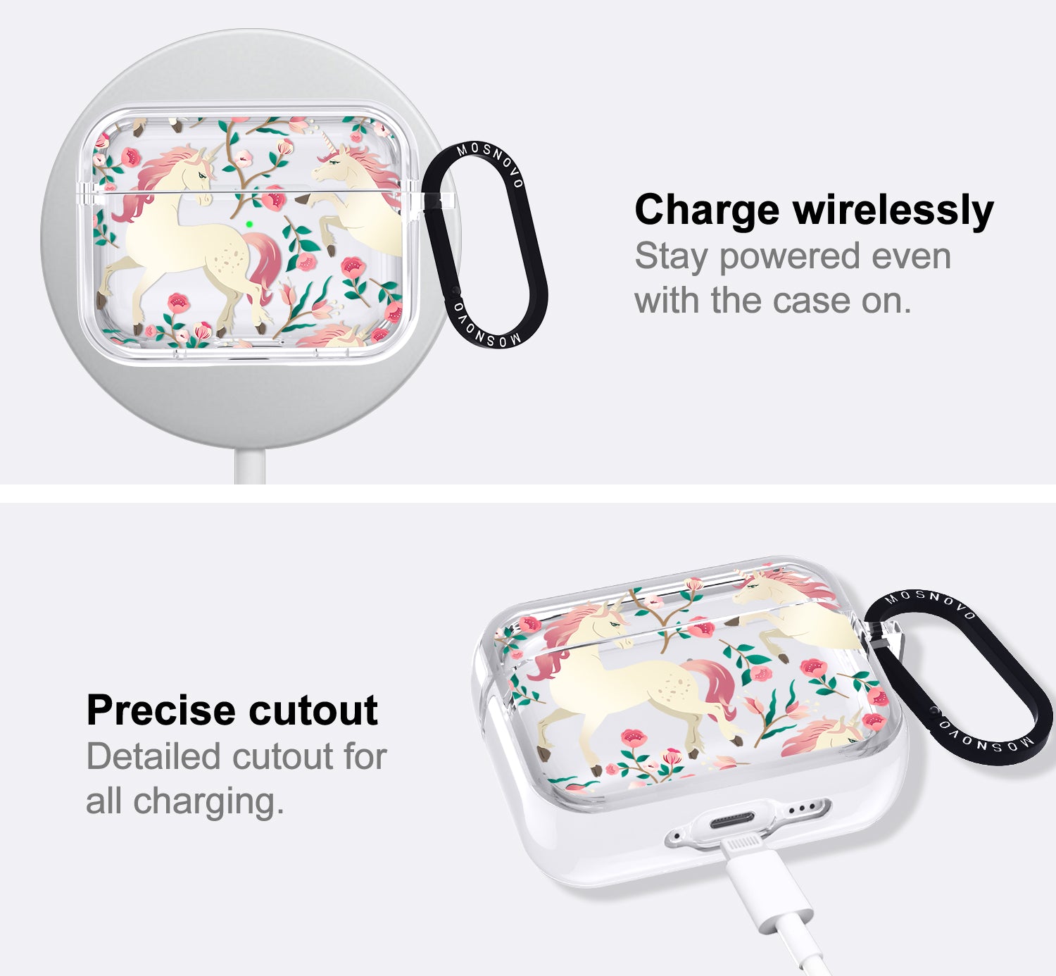 Unicorn with Floral Airpods Pro 3 Case