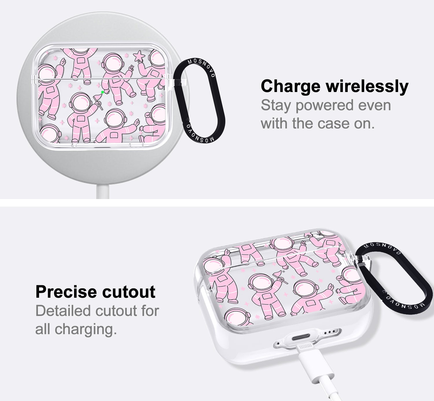 Pink Astronaut Airpods Pro 3 Case