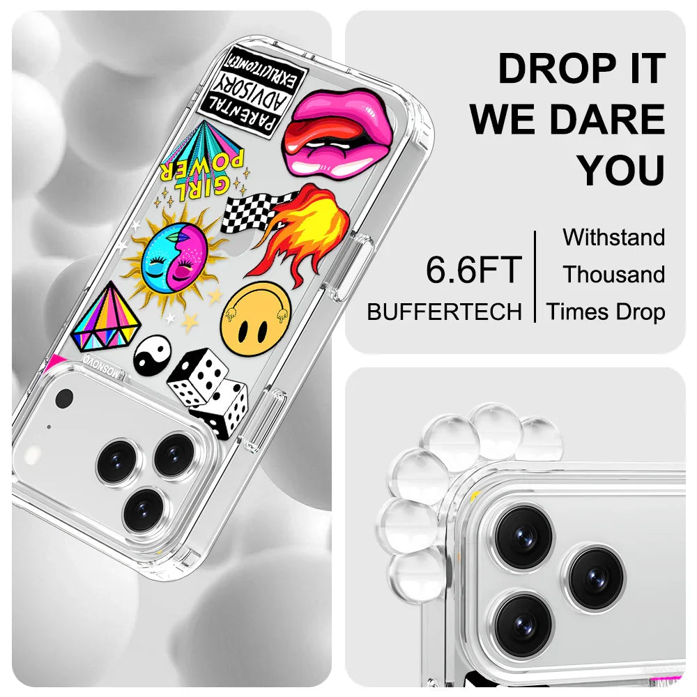 Funky Stickers Phone Case - iPhone 17 Pro Max Case – MOSNOVO