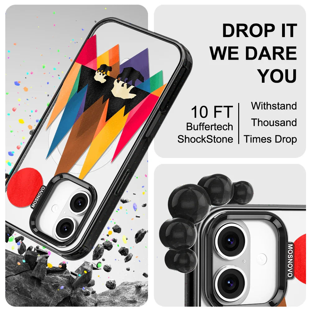 Mama Bear Phone Case - iPhone 16 Plus Case Clear Black ShockStone With MagSafe