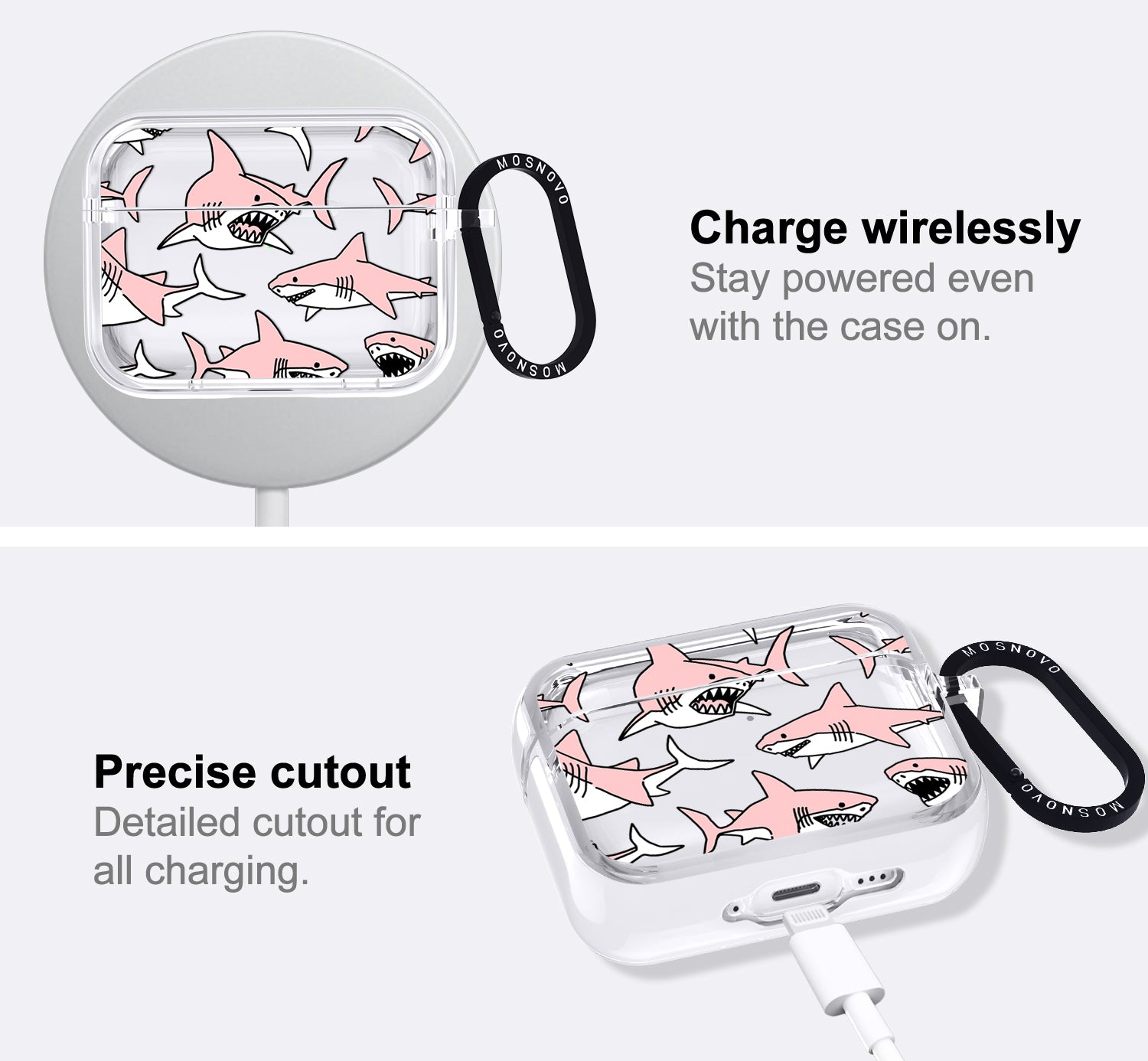 Pink Shark Airpods Pro 3 Case