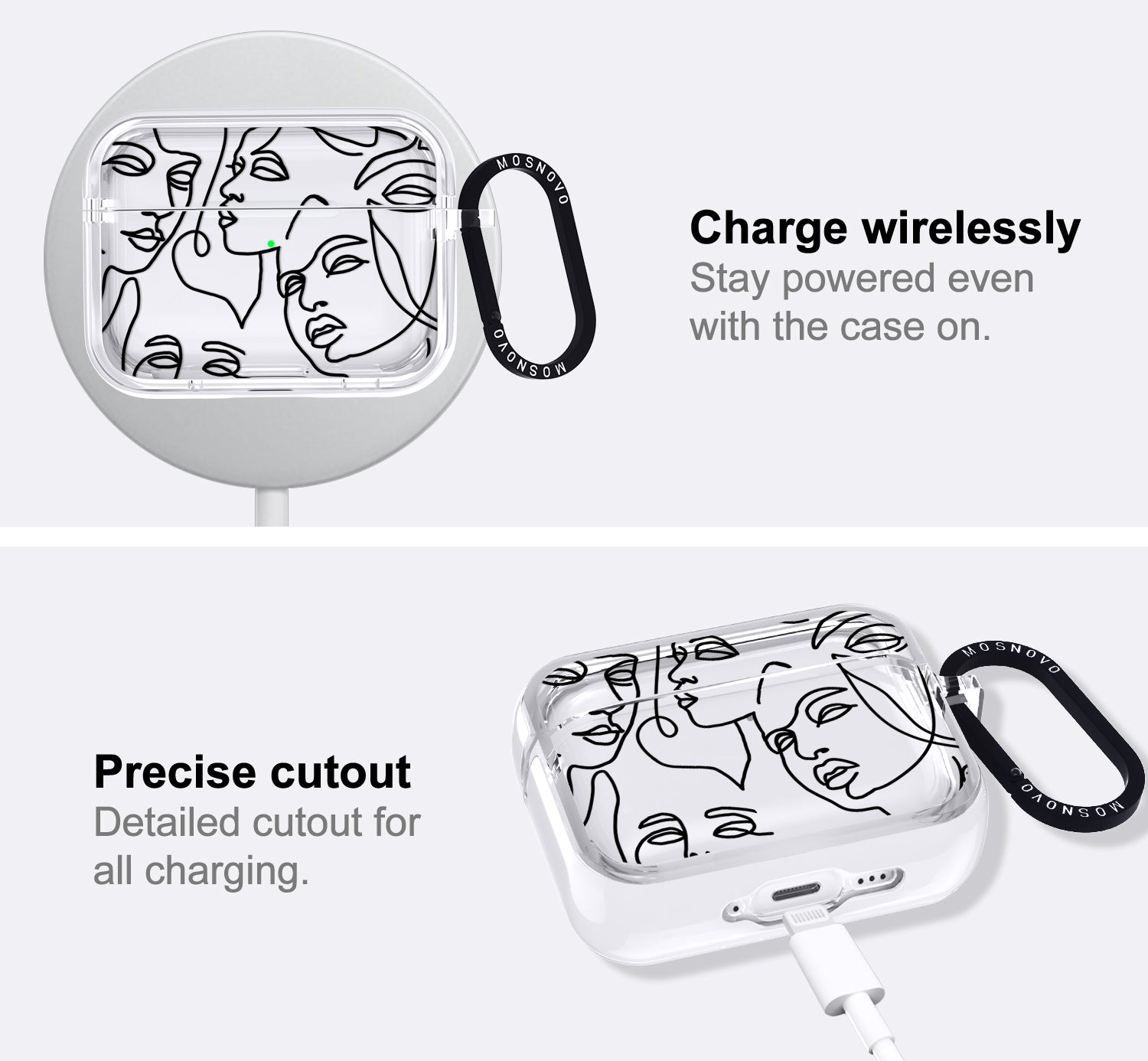 Abstract Face Line Art Airpods Pro 3 Case