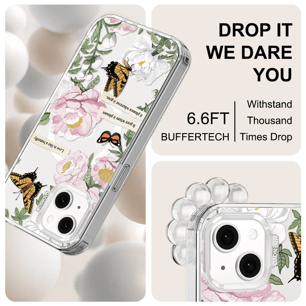 Bloom Phone Case - iPhone 14 Case Clear With MagSafe