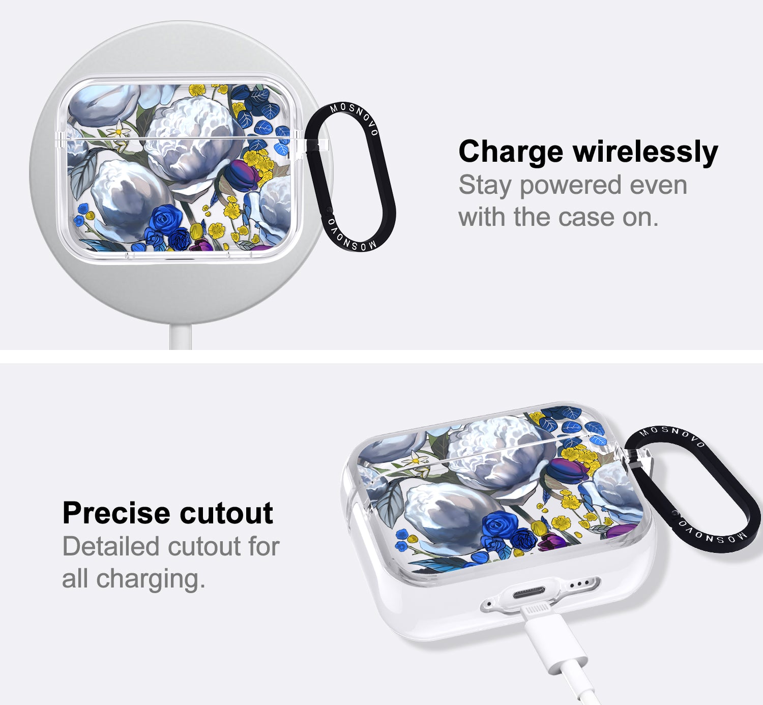 Purple Blue Floral Airpods Pro 3 Case