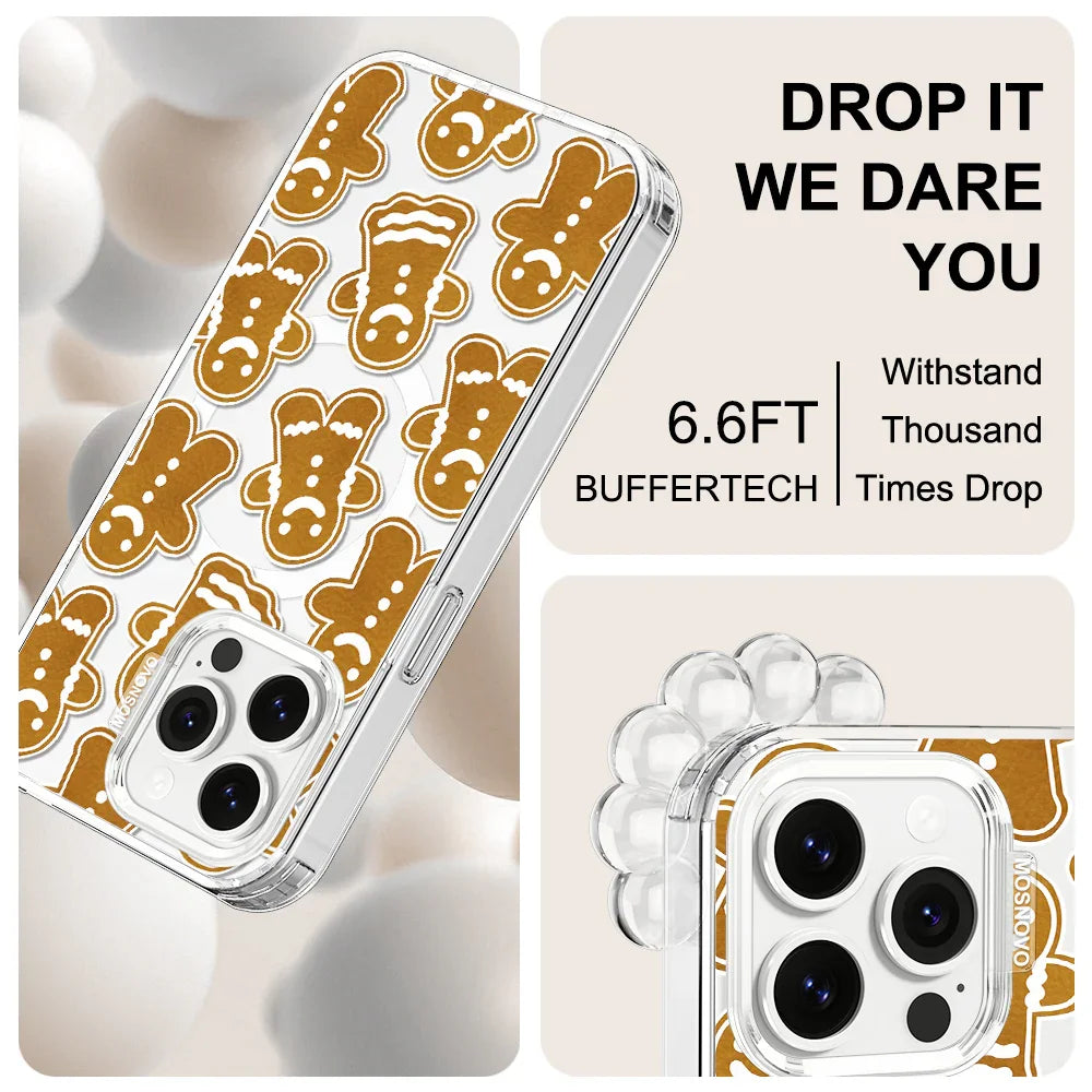 Ginger Breadman Phone Case - iPhone 14 Pro Max Case Clear With MagSafe