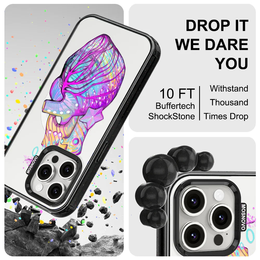 Art of Heart Phone Case - iPhone 15 Pro Max Case Clear Black ShockStone