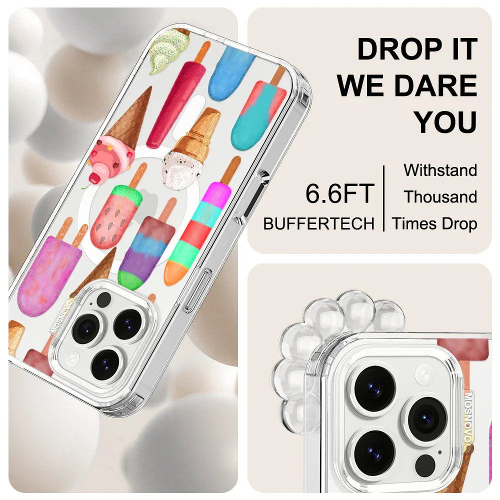 Ice Cream Phone Case - iPhone 16 Pro Max Case Clear With MagSafe