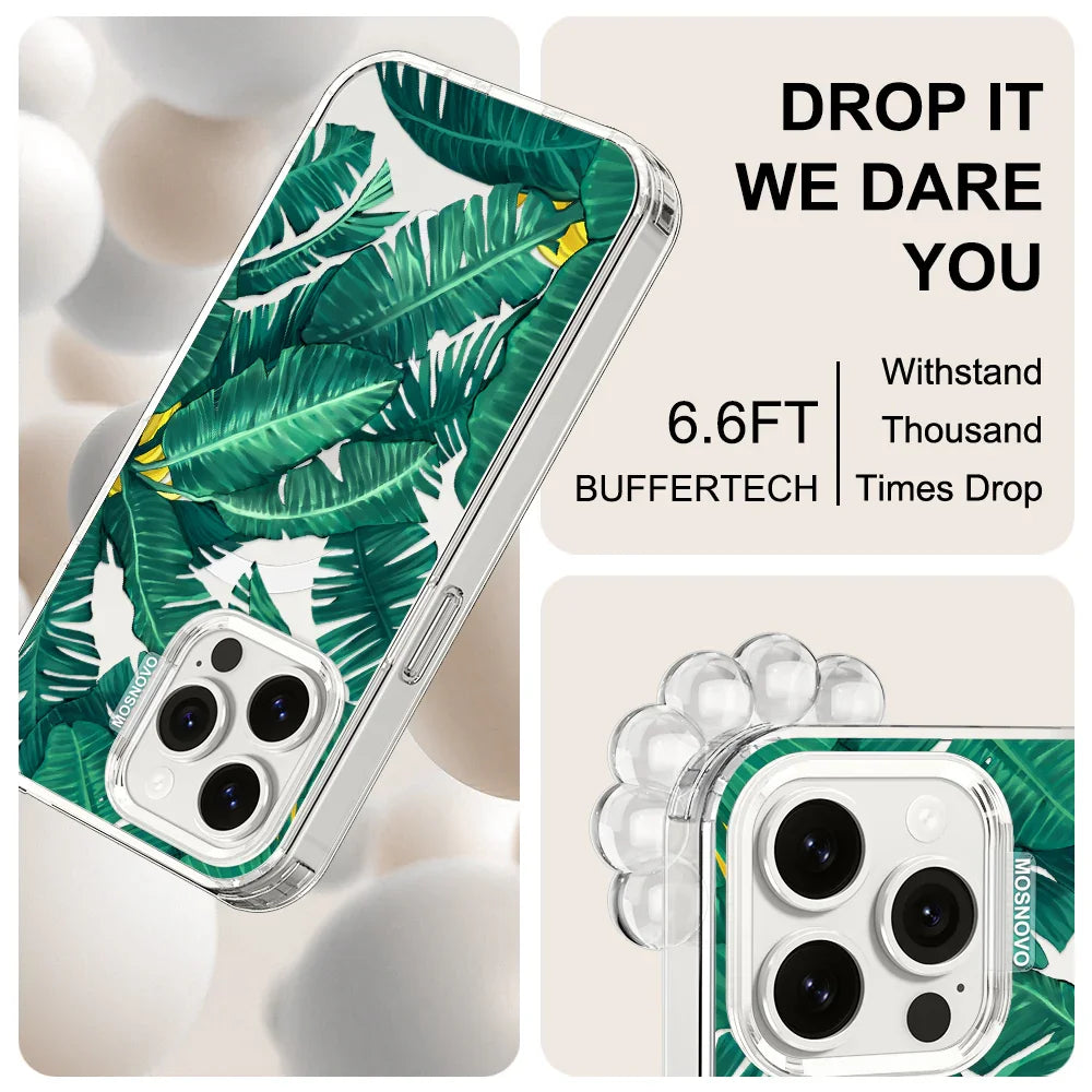 Banana Leaf Phone Case - iPhone 15 Pro Max Case Clear