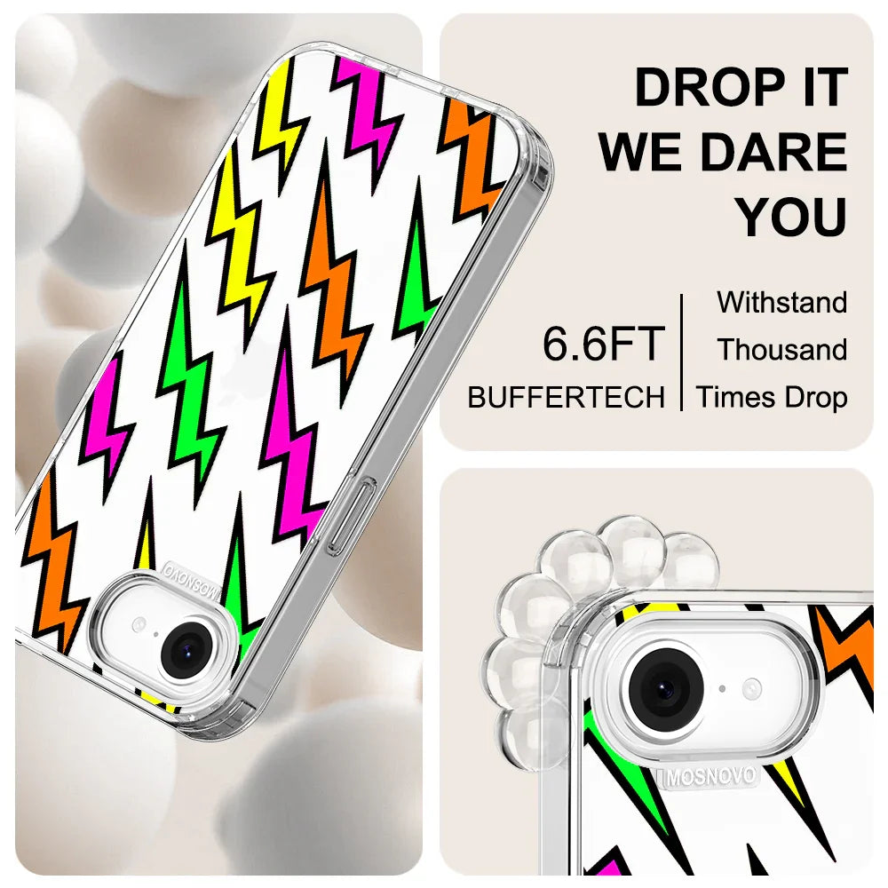 Colorful Lightning Phone Case - iPhone 16e Case Clear