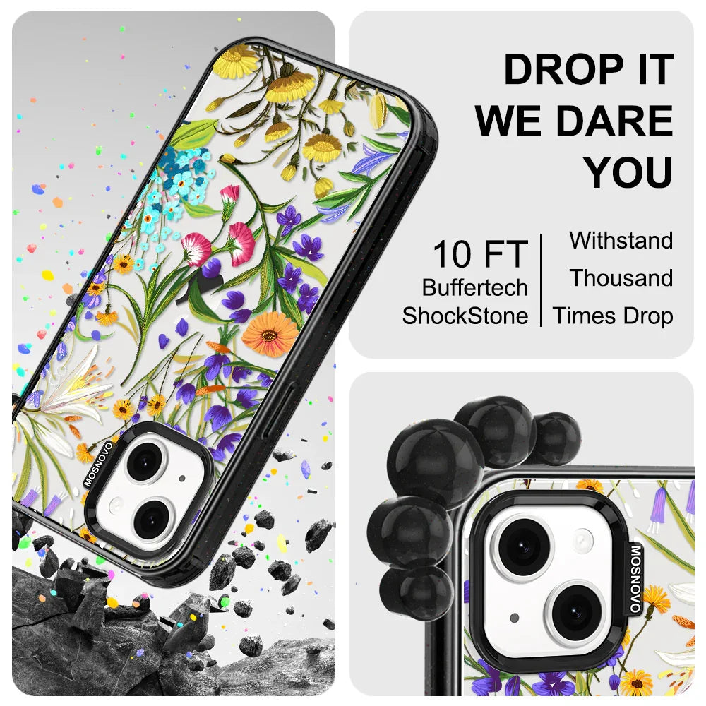 Summer Flower Holidays Phone Case - iPhone 13 Case Clear Black ShockStone
