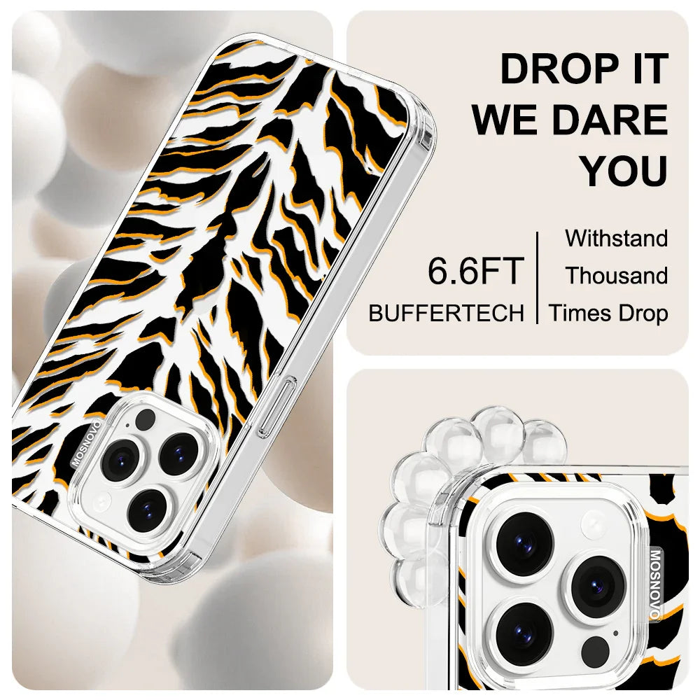 Tiger Print Phone Case - iPhone 14 Pro Max Case Clear