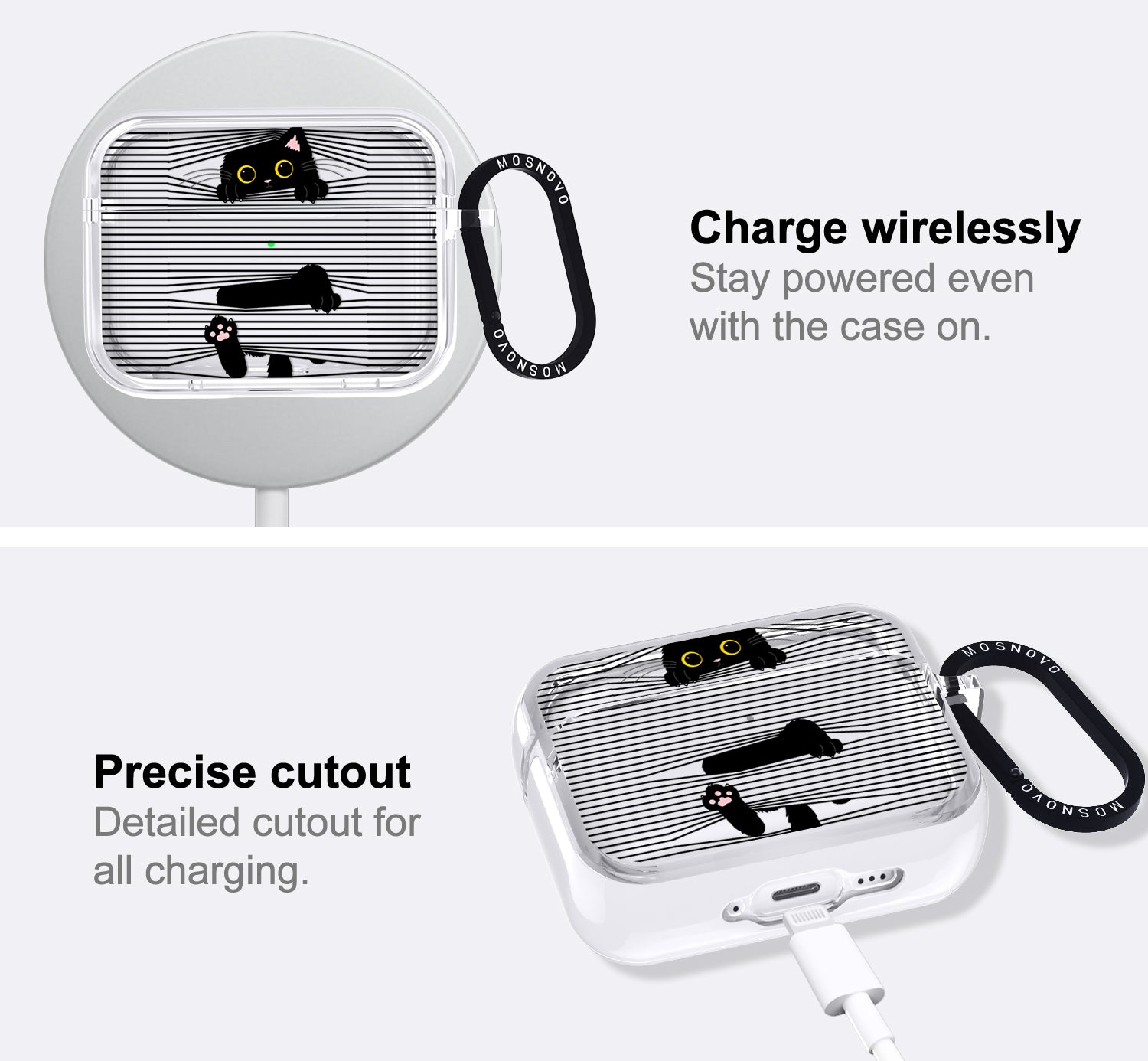 Hidden Black Cat Airpods Pro 3 Case