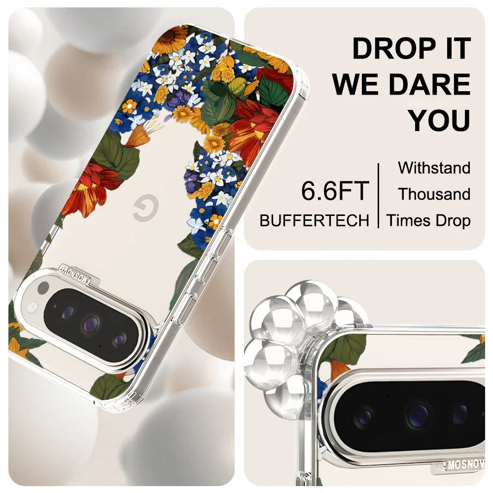 Floral Garden Phone Case - Google Pixel 9 Pro Case Clear