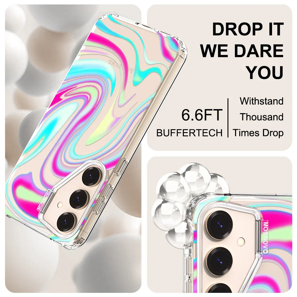 Psychedelic Swirls Phone Case - Samsung Galaxy S24 Plus Case Clear