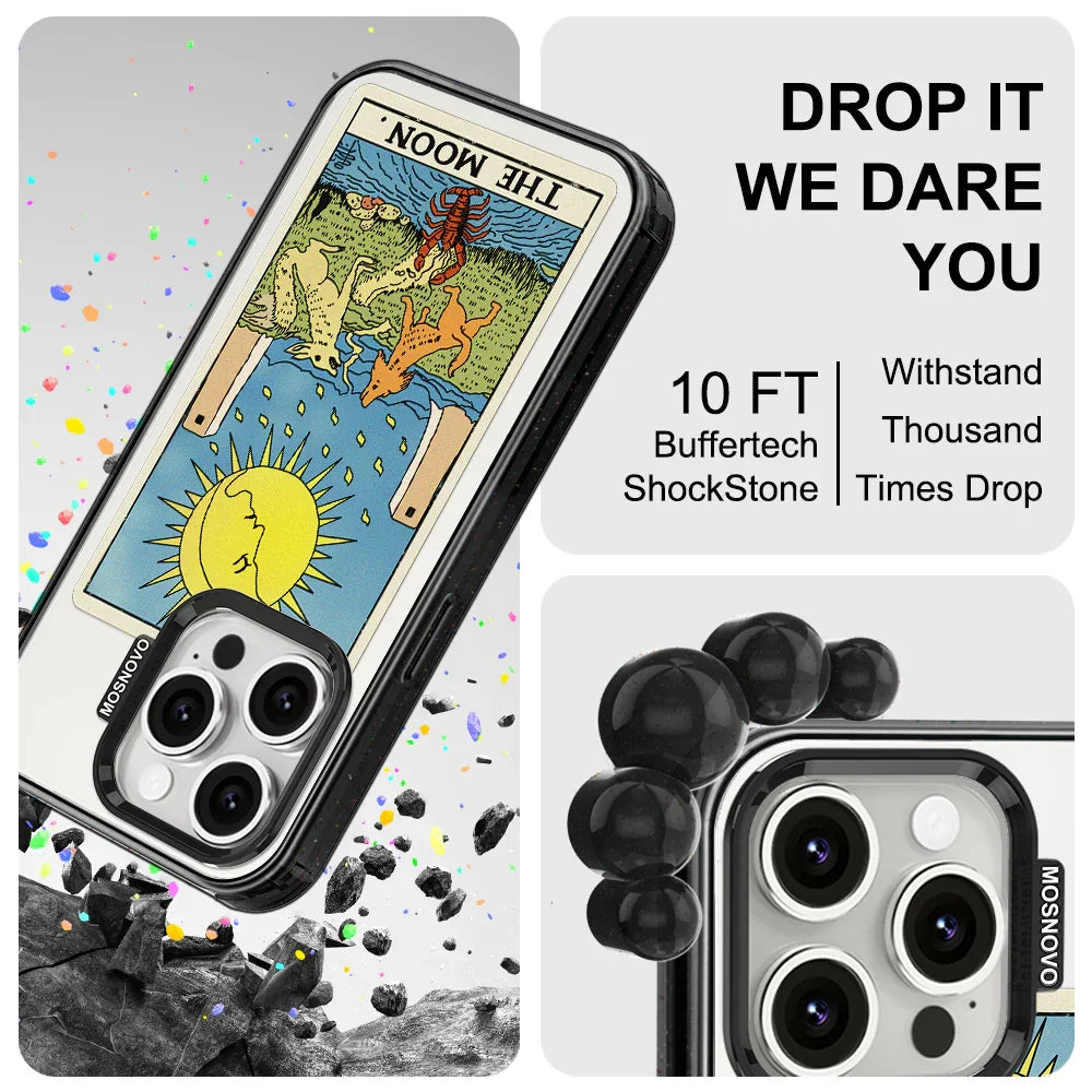 The Moon Phone Case - iPhone 15 Pro Case Clear Black ShockStone With MagSafe