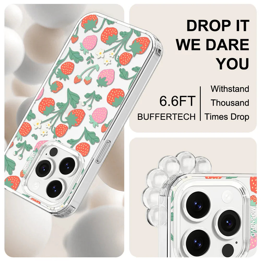 Cute Strawberry Phone Case - iPhone 14 Pro Case Clear