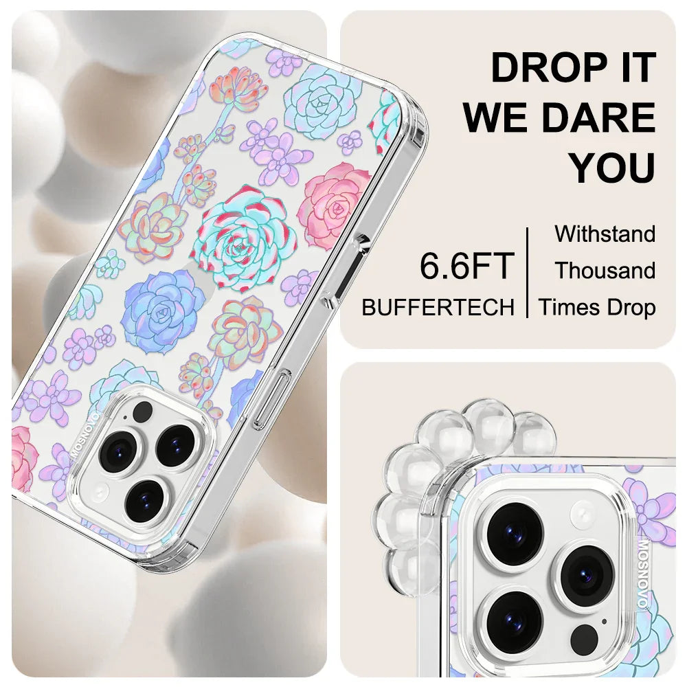 Succulents Phone Case - iPhone 16 Pro Max Case Clear