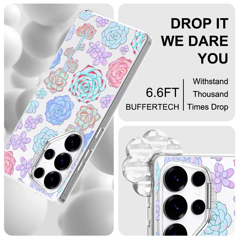 Succulents Phone Case - Samsung Galaxy S25 Ultra Case Clear