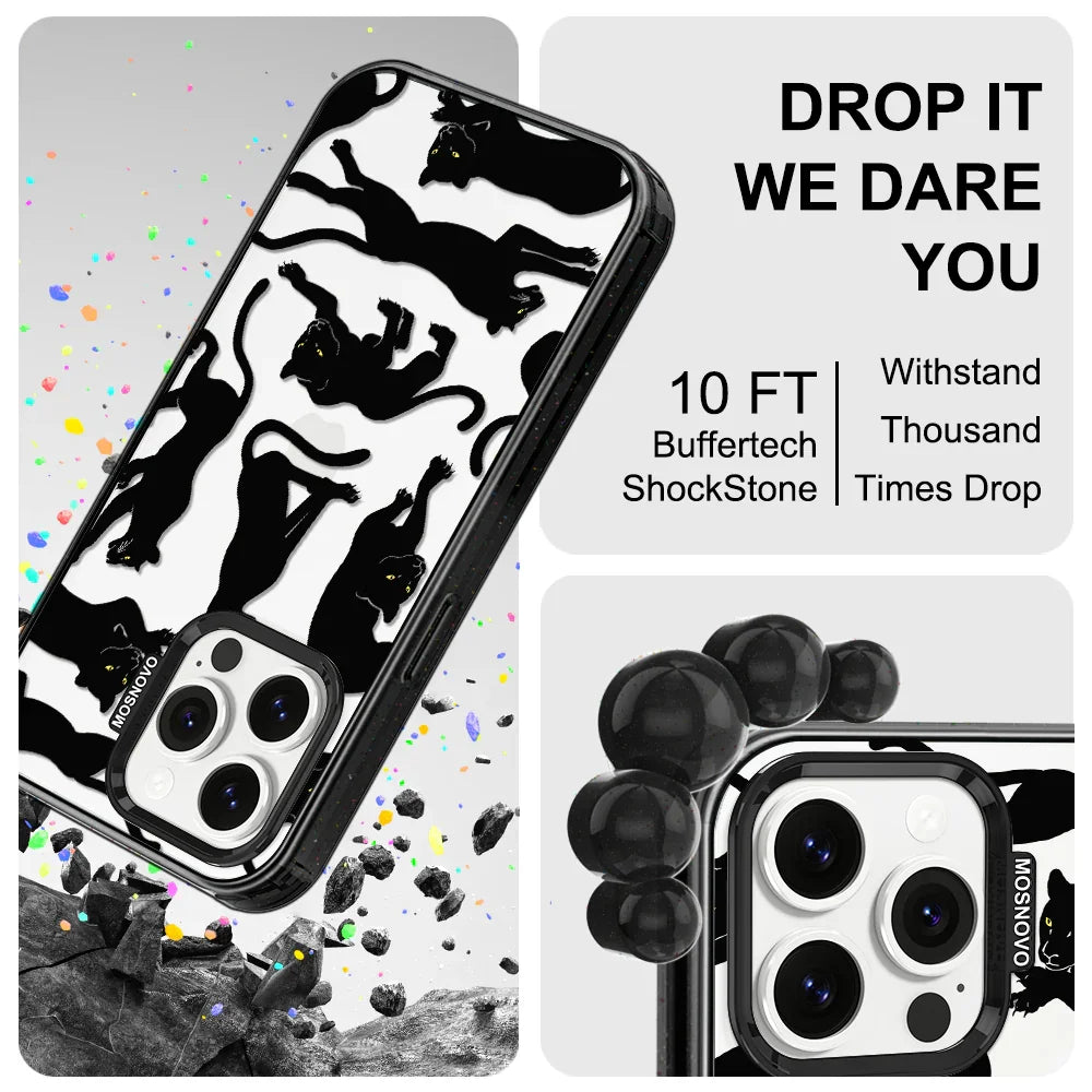 Black Panther Phone Case - iPhone 13 Pro Case Clear Black ShockStone