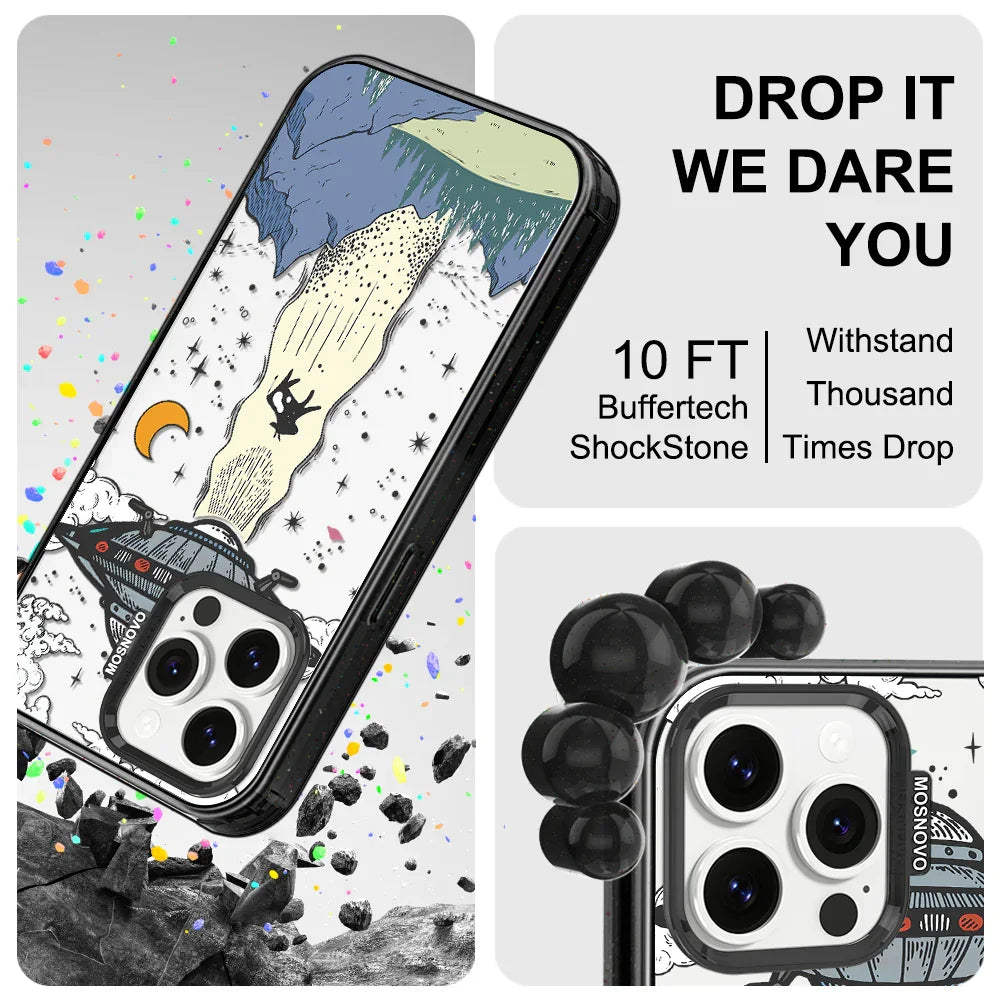 UFO Phone Case - iPhone 13 Pro Max Case Clear Black ShockStone