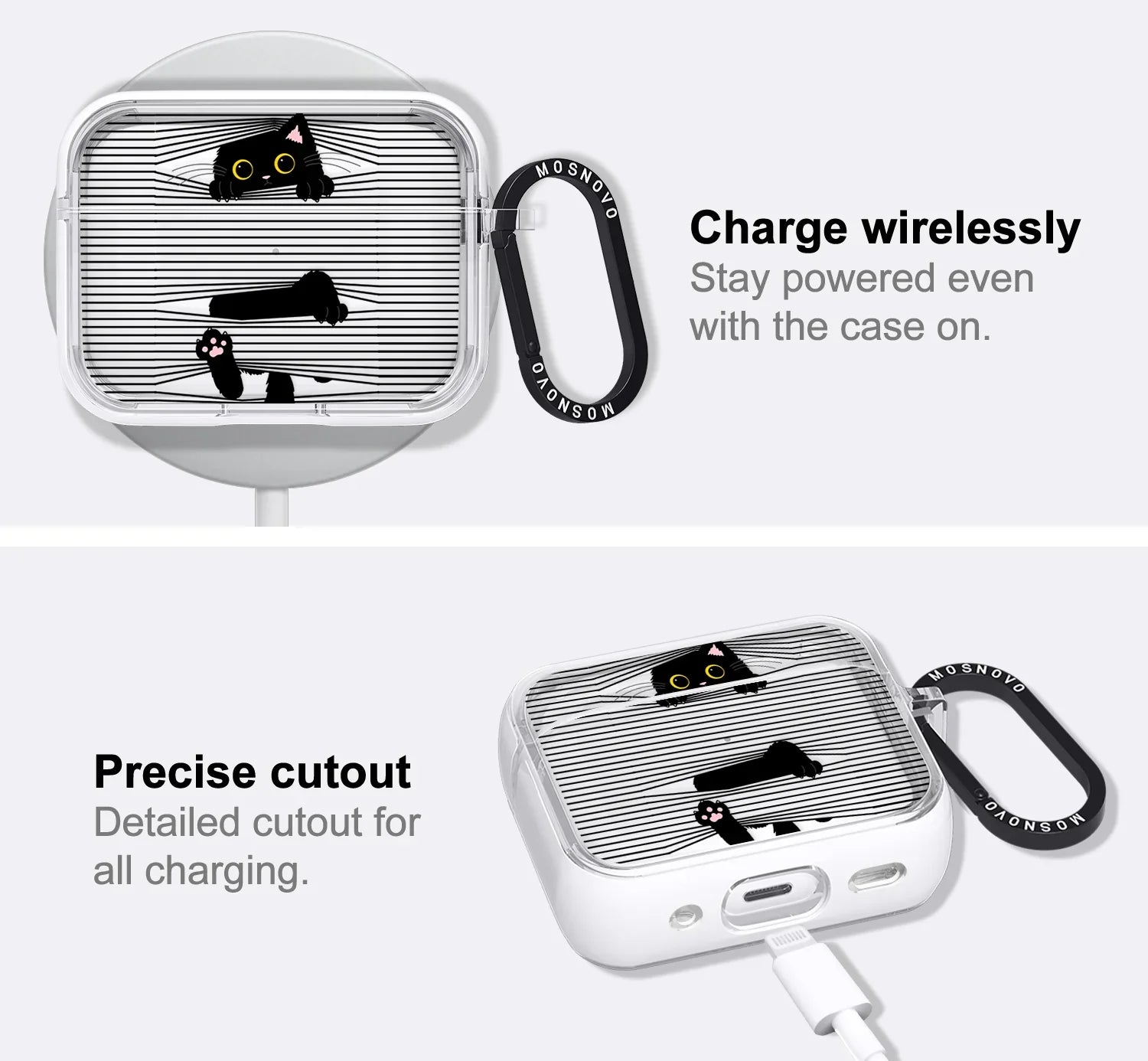 Hidden Black Cat AirPods Pro 2 Case (2nd Generation) – MOSNOVO