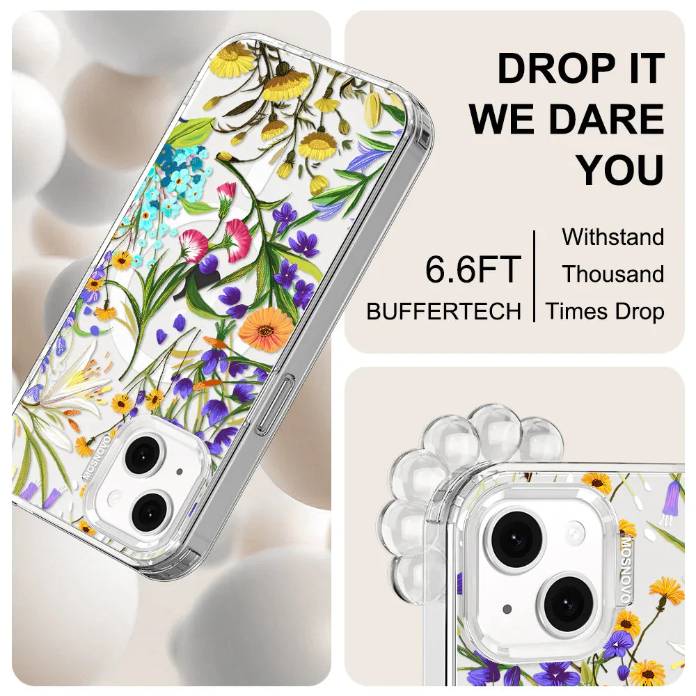 Summer Flower Holidays Phone Case - iPhone 13 Case Clear With MagSafe
