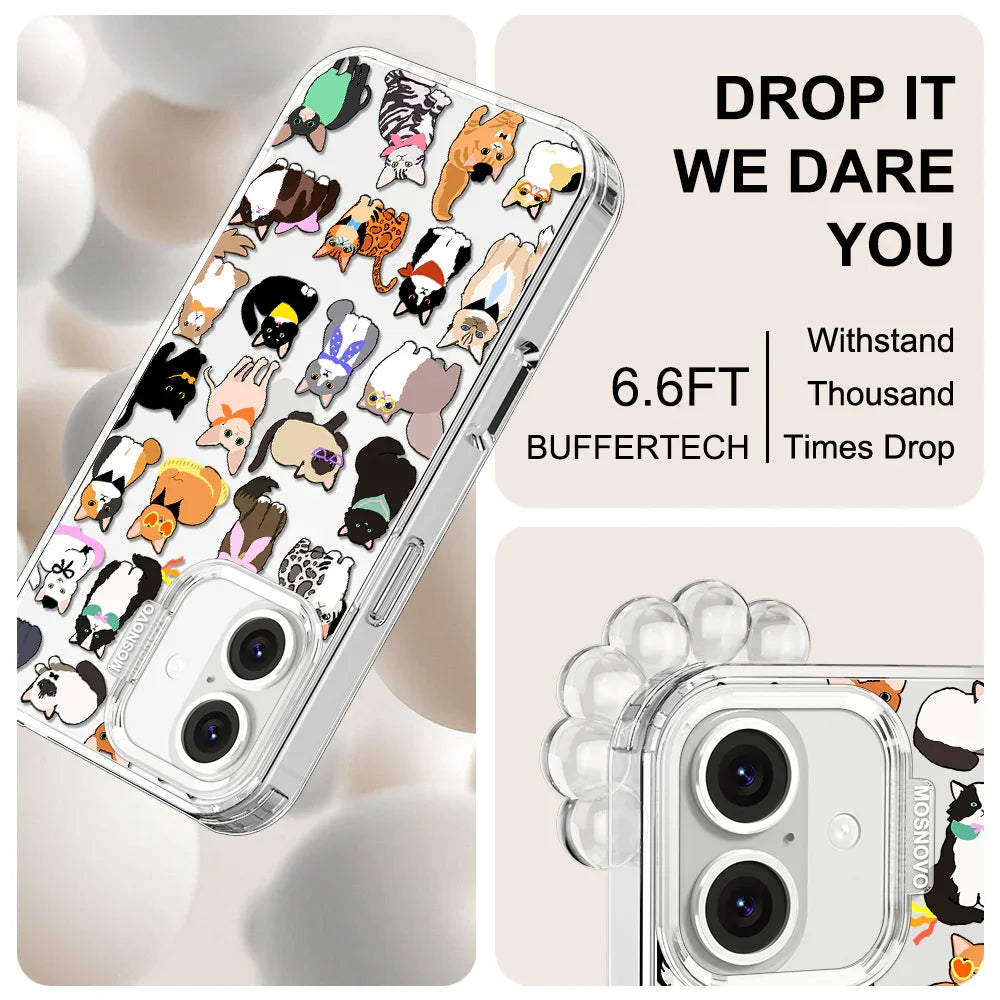 Cute Cat Phone Case - iPhone 16 Case Clear