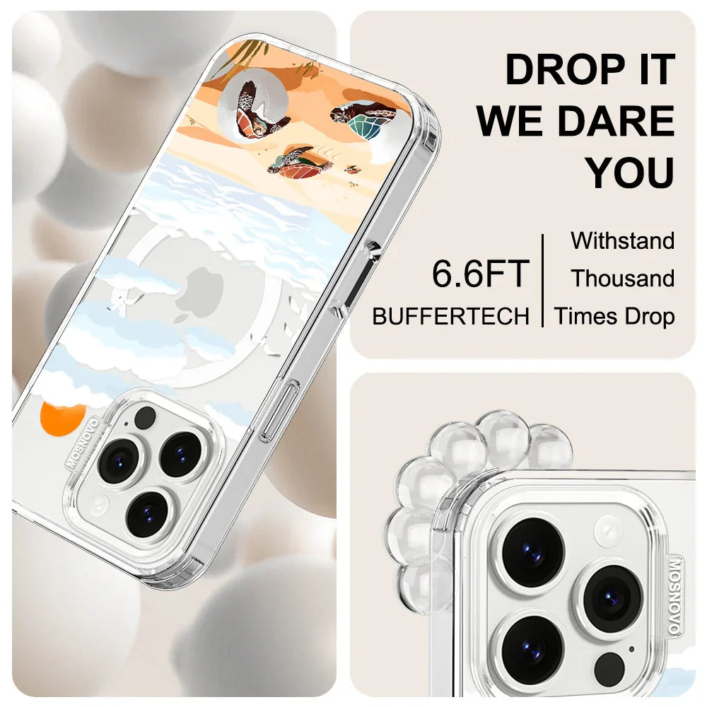 Baby Sea Turtle Phone Case - iPhone 16 Pro Case Clear With MagSafe