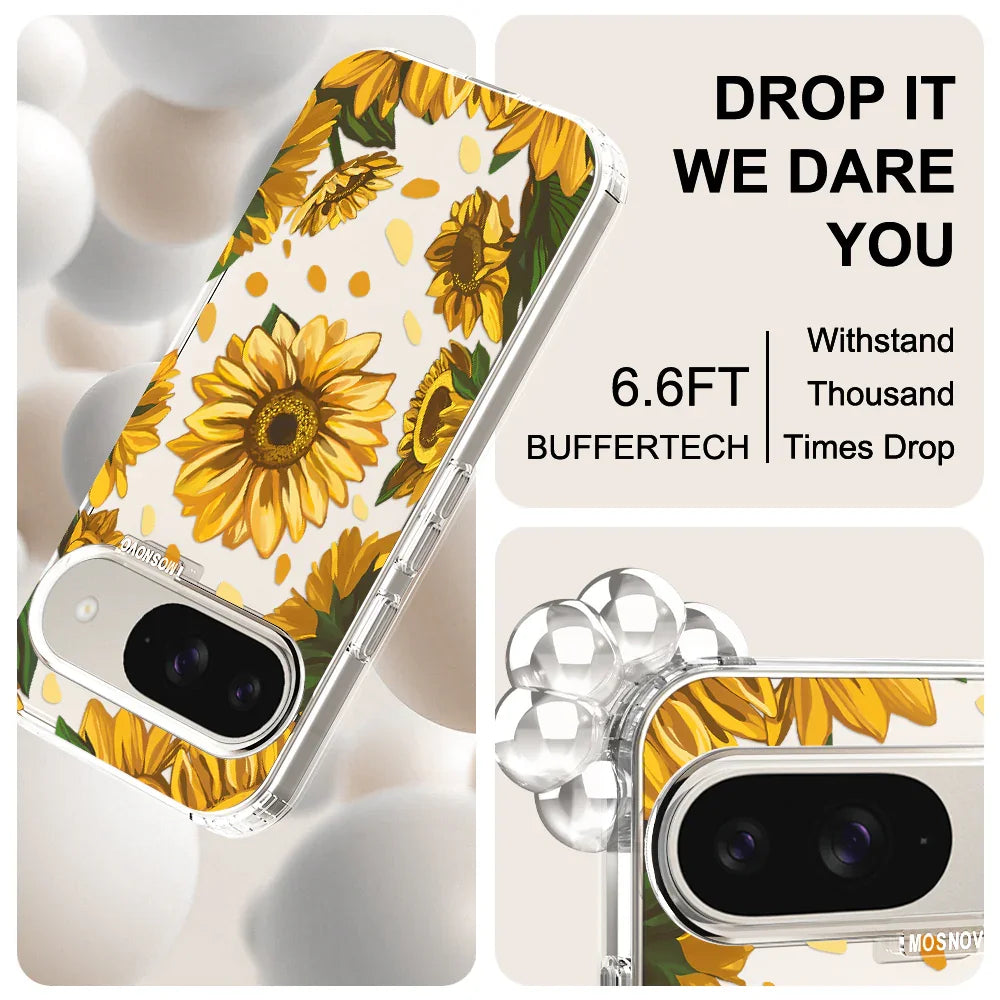 Sunflower Garden Phone Case - Google Pixel 9 Case Clear