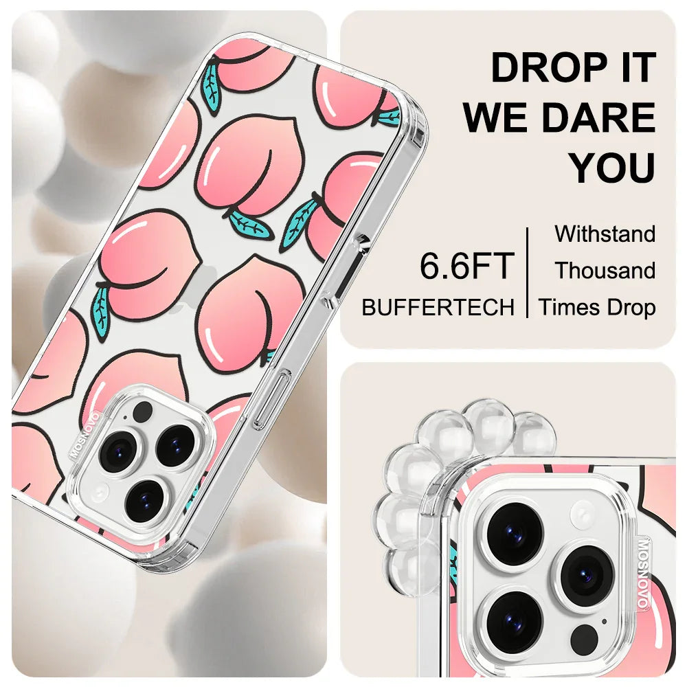 Cute Peach Phone Case - iPhone 16 Pro Max Case – MOSNOVO