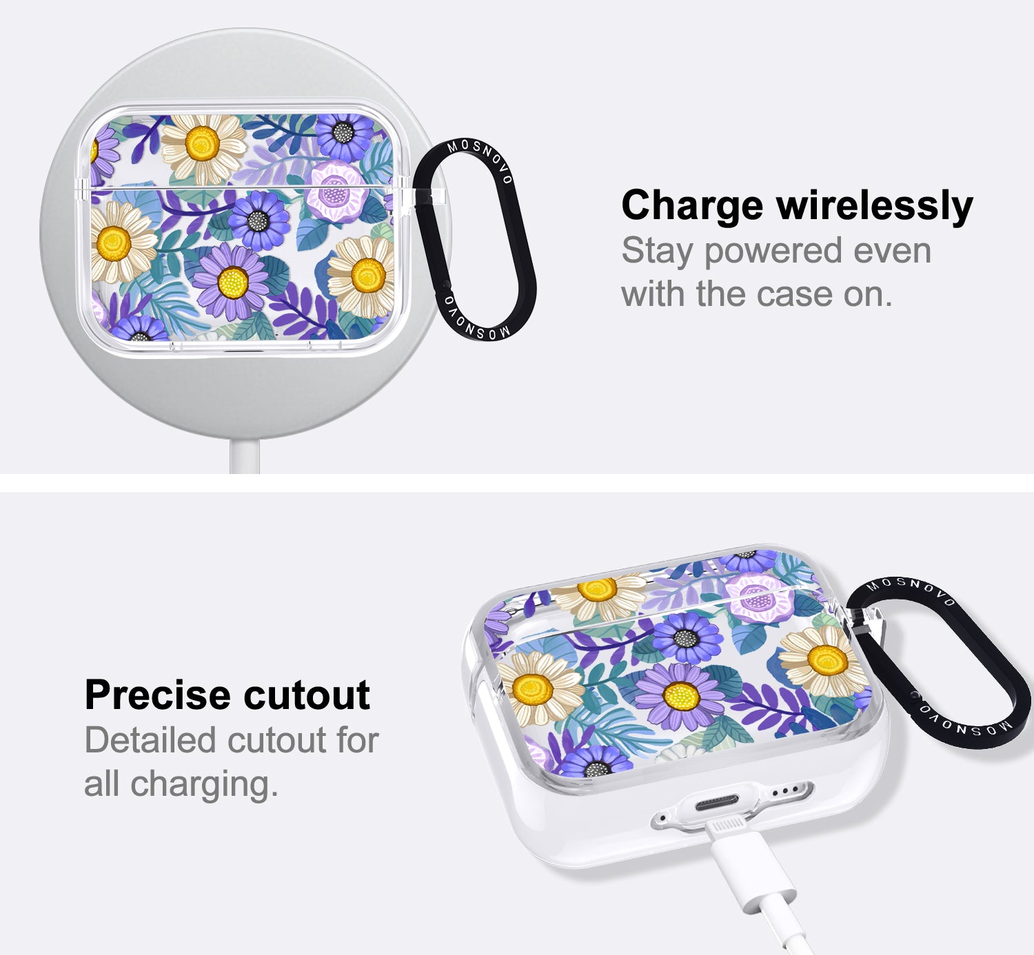 Purple Floral Airpods Pro 3 Case
