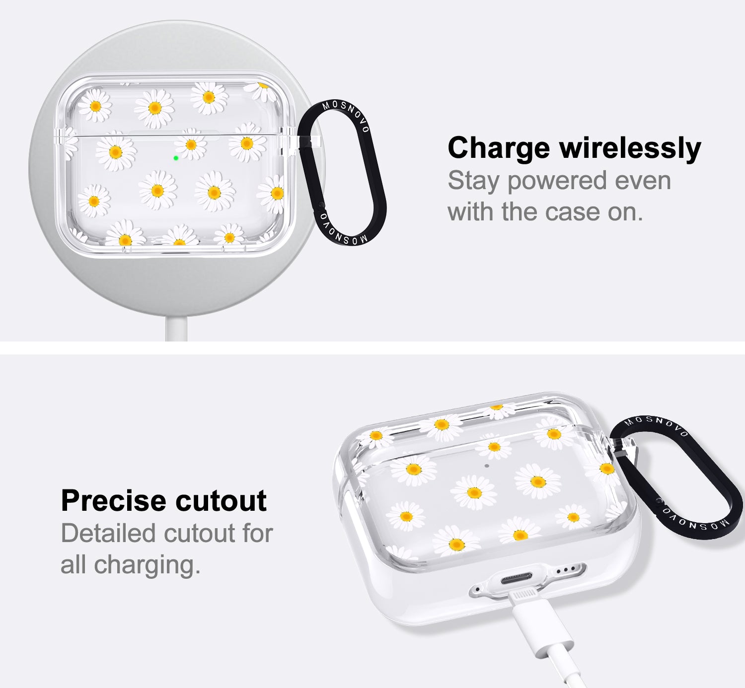 White Daisy Airpods Pro 3 Case