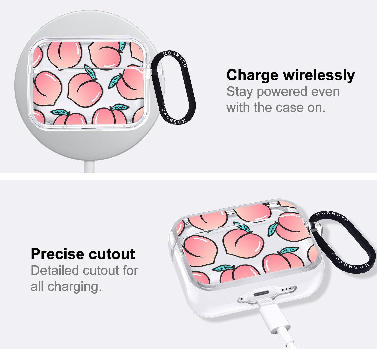Cute Peach Airpods Pro 3 Case