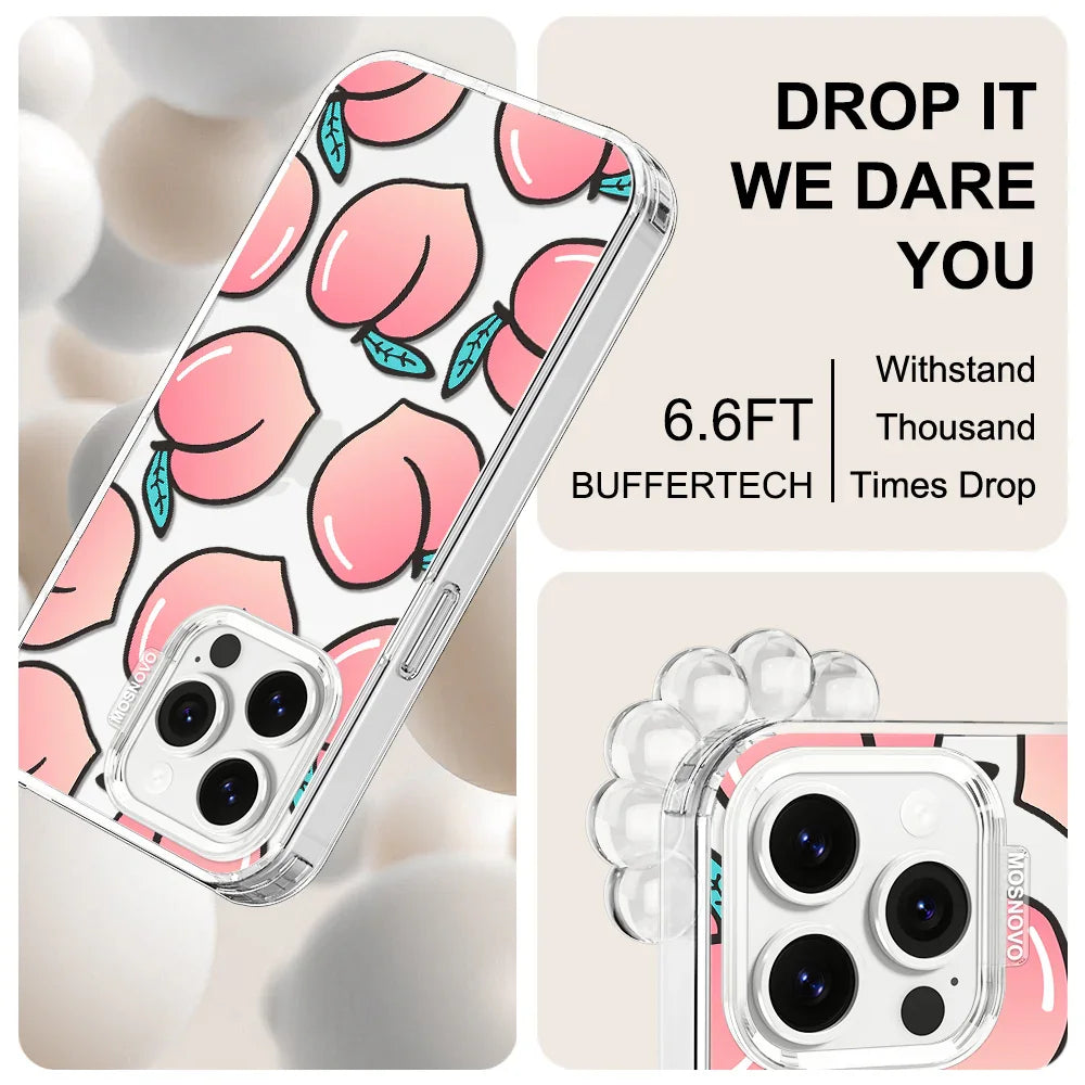 Cute Peach Phone Case - iPhone 14 Pro Max Case Clear