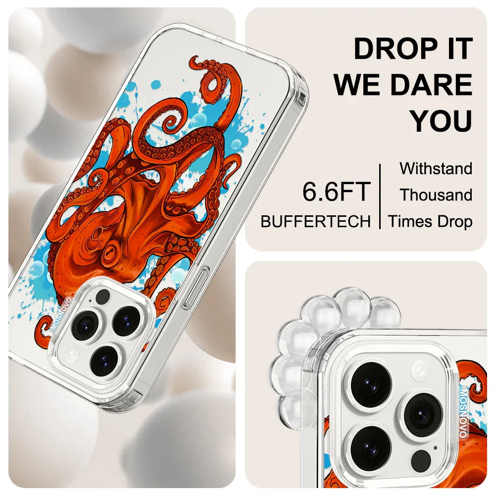 Octopus Phone Case - iPhone 15 Pro Max Case Clear